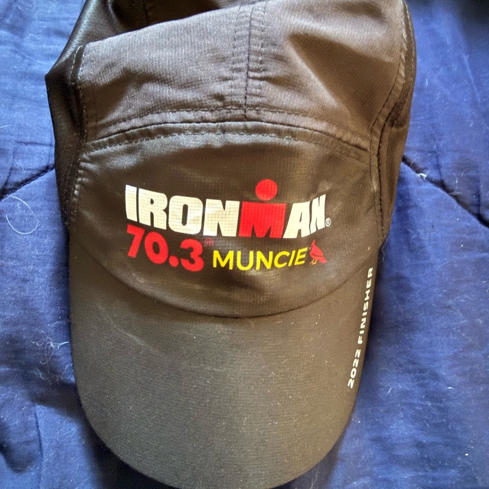 IRONMAN 70.3 Muncie Black Finisher Cap